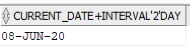 Add days using Interval data type in Oracle