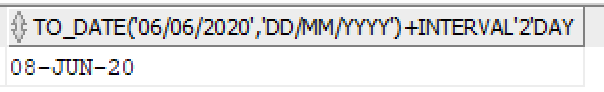 To_date function with Interval in Oracle