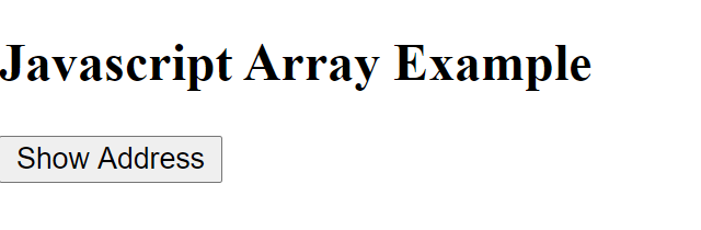 Iterate elements of array in js
