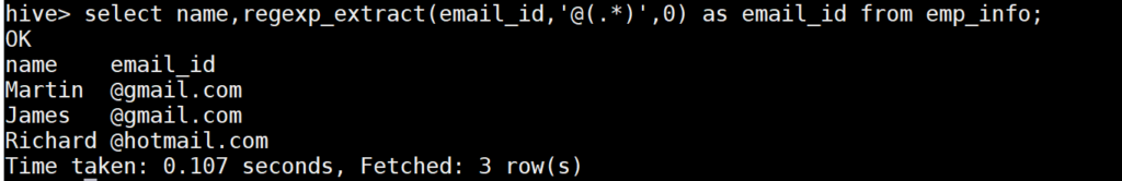 Regexp extract Function In Hive With Examples