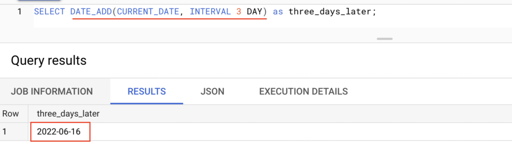 Add days to current date in BigQuery